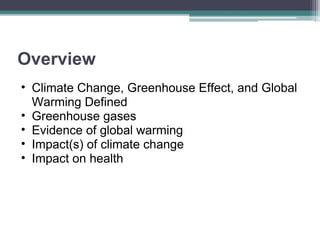 Climate Change and its Impact on Health | PPT
