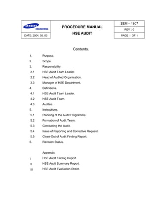 54231708 hse-audit-hse-procedure | DOC
