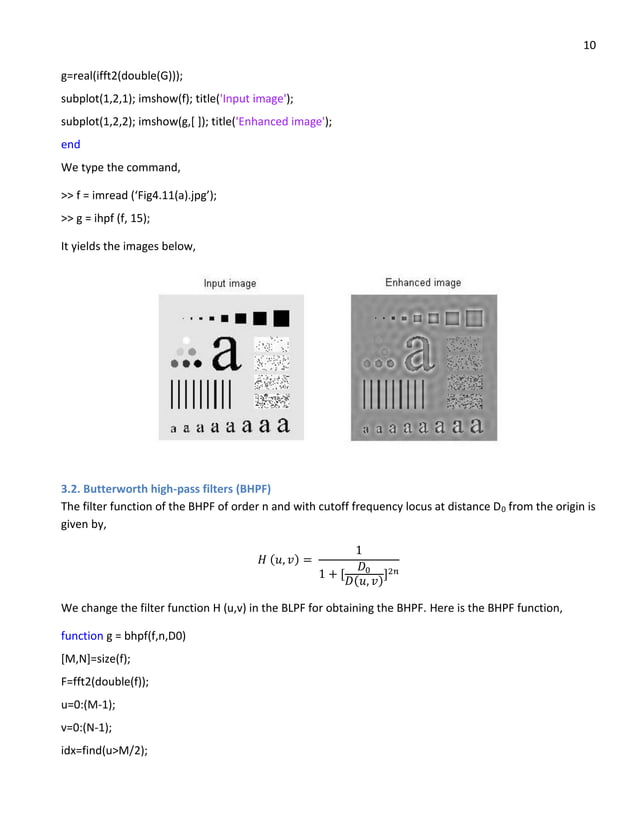 Digital image processing using matlab: filters (detail) | PDF