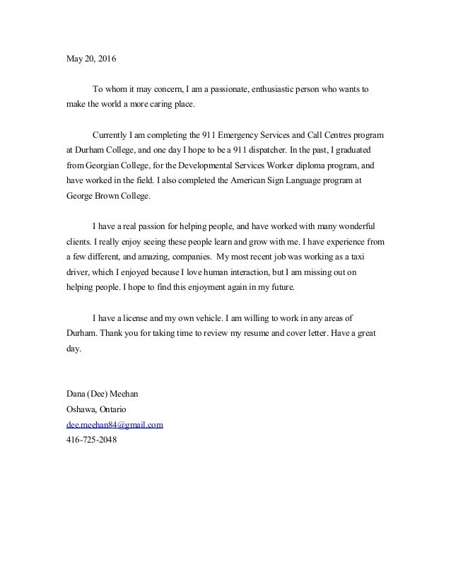 Cover Letter For Li