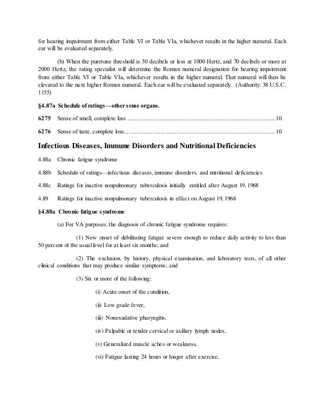va hearing loss rating table