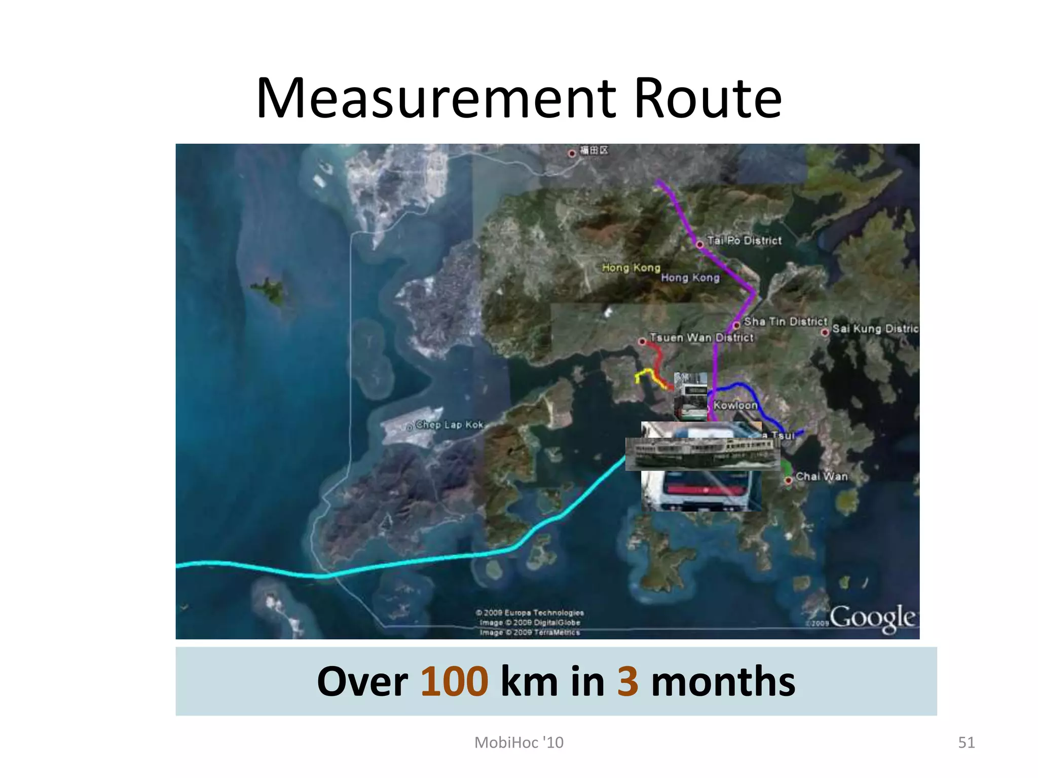 Measurement Route
51
MobiHoc '10
Over 100 km in 3 months
 