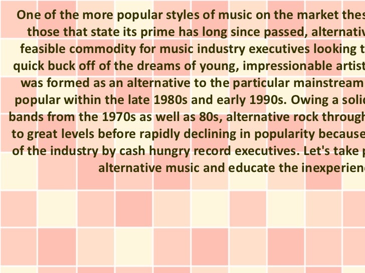 What Is Alternative Music