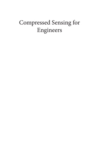 Compressed sensing for engineers First Edition Majumdar Angshul | PDF
