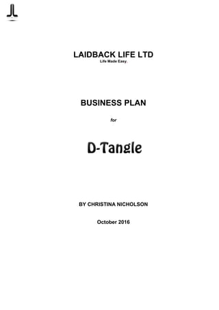 BUSINESS PLAN D-Tangle