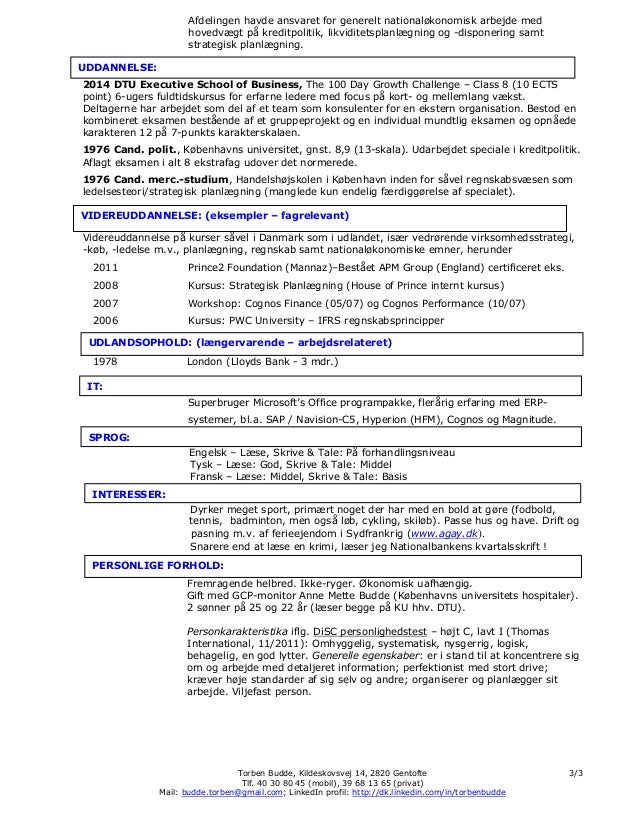 curriculum vitae dansk eksempel curriculum vitae dansk eksempel