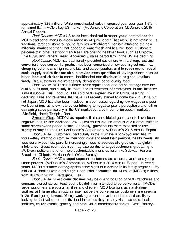 Speech about mcdonald's picture