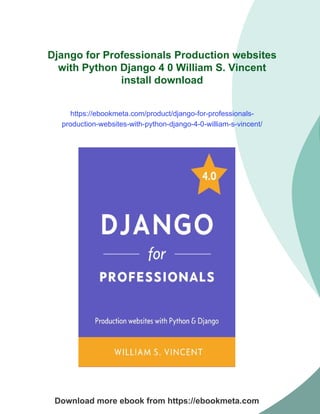 Django for Professionals Production websites with Python Django 4 0 ...
