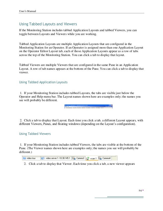 Ccure 9000 Monitoring Station User's Manual