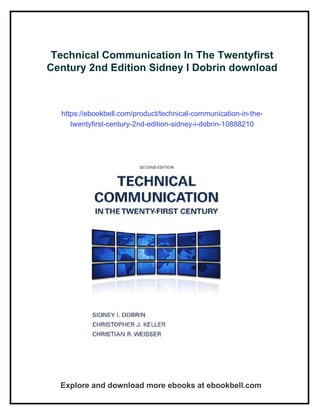 Technical Communication In The Twentyfirst Century 2nd Edition Sidney I Dobrin | PDF