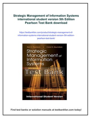 Strategic Management of Information Systems international student ...