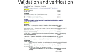 Validation and verification
 