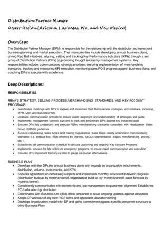 Distribution Partner Manger | PDF