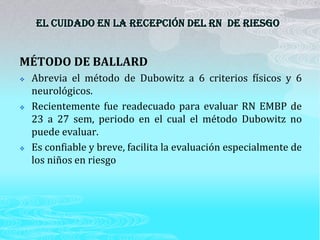 El cuidado en la recepción del recién nacido de riesgo - CICAT-SALUD | PPTX