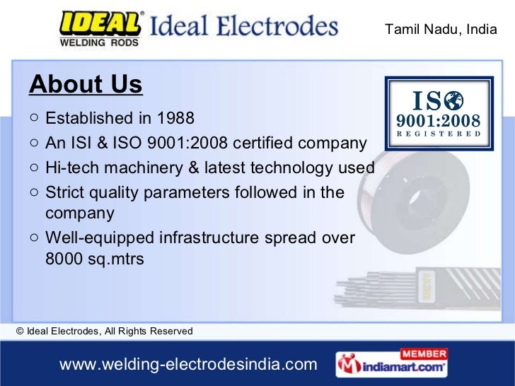 Ideal Electrodes, Tamil Nadu, India