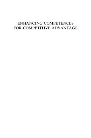 ENHANCING COMPETENCES
FOR COMPETITIVE ADVANTAGE
 