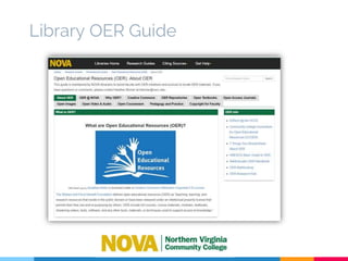Academic Libraries & Open Educational Resources: Developing Partnerships