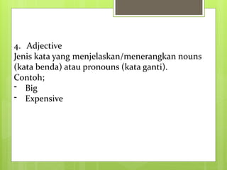Comprehensive Guide to Parts of Speech in English Grammar | PDF