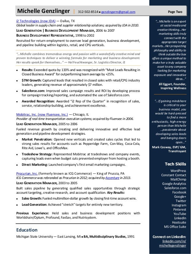 demand generation 2015 resume