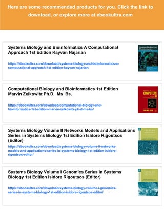 Emerging trends in computational biology bioinformatics and systems ...