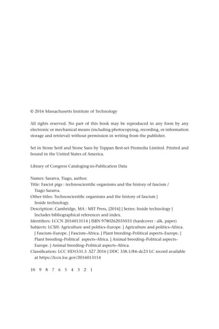Fascist Pigs Technoscientific Organisms and the History of Fascism 1st ...