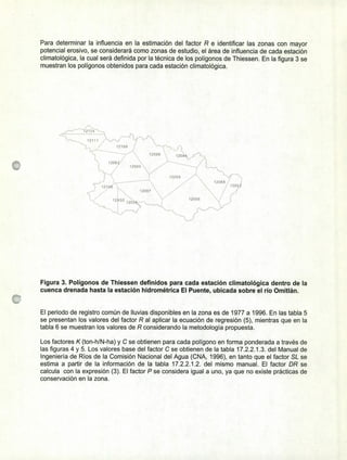 Efecto en la estimación del factor erosivo de la lluvia en el aporte de ...