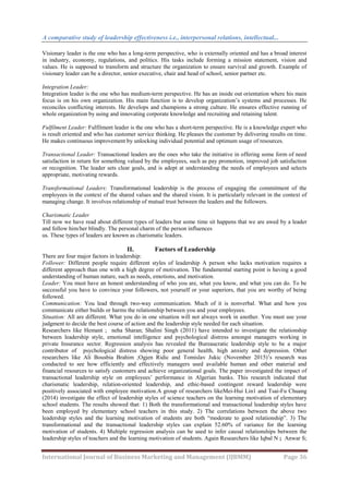 A Comparative Study of Leadership Effectiveness I.E., Interpersonal ...