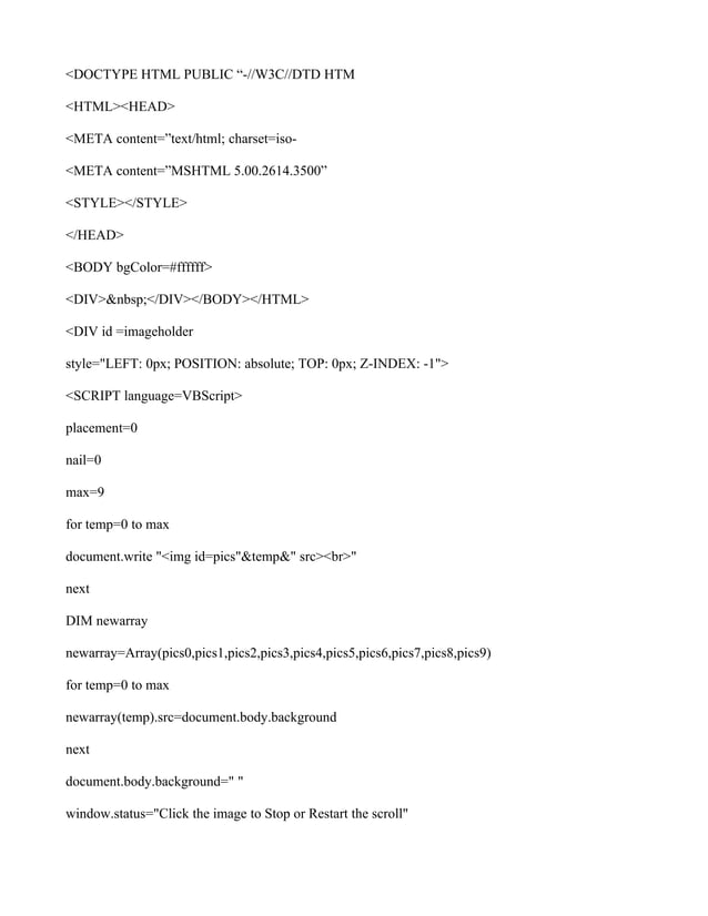 DOCTYPE HTML PUBLIC | DOC