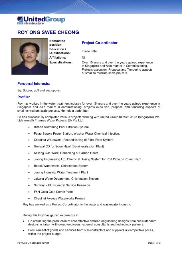 lettre exemples Cv Ong