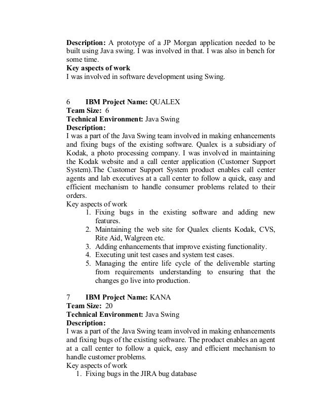 java swing resume