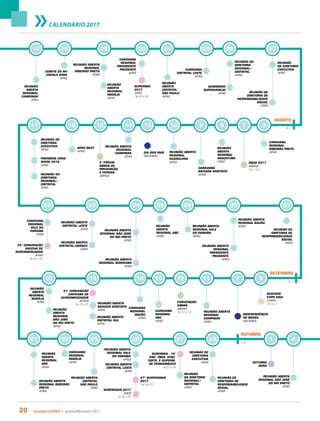 20 Acontece APAS • janeiro/fevereiro 2017
CALENDÁRIO 2017
AGOSTO
OUTUBRO
SETEMBRO
19
REUNIÃO ABERTA
REGIONAL
RIBEIRÃO PRETO
APAS
REUNIÃO
ABERTA
REGIONAL
MARÍLIA
APAS
23
REUNIÃO ABERTA
DISTRITAL LESTE
APAS
REUNIÃO ABERTA
DISTRITAL OSASCO
APAS
24
REUNIÃO ABERTA
REGIONAL SÃO JOSÉ
DO RIO PRETO
APAS
REUNIÃO ABERTA
REGIONAL SOROCABA
APAS
17
REUNIÃO DE
DIRETORIA
EXECUTIVA
APAS
PREMIÈRE APAS
SHOW 2018
APAS
REUNIÃO DA
DIRETORIA
REGIONAL/
DISTRITAL
APAS
13
DIA DOS PAIS
NACIONAL
29
REUNIÃO ABERTA
REGIONAL VALE
DO PARAÍBA
APAS
30
REUNIÃO ABERTA
REGIONAL
PRESIDENTE
PRUDENTE
APAS
REUNIÃO ABERTA
REGIONAL BAURU
APAS
31
REUNIÃO DE
DIRETORIA DE
RESPONSABILIDADE
SOCIAL
APAS
25
REUNIÃO
ABERTA
REGIONAL ABC
APAS
22
CARAVANA
REGIONAL
VALE DO
PARAÍBA
APAS
35ª CONVENÇÃO
GAÚCHA DE
SUPERMERCADOS
AGAS
*de 22 a 24
10
REUNIÃO ABERTA
REGIONAL
GUARULHOS
APAS
9
CARAVANA
BAIXADA SANTISTA
APAS
7
ABAD 2017
ABRAS
*de 7 a 9
3
CARAVANA
REGIONAL
RIBEIRÃO PRETO
APAS
24
REUNIÃO
ABERTA
DISTRITAL
SÃO PAULO
APAS
25
CARAVANA
DISTRITAL LESTE
APAS
26
SEMINÁRIO
SUPERVAREJO
APAS
REUNIÃO DA
DIRETORIA
REGIONAL/
DISTRITAL
APAS
14
REUNIÃO ABERTA
REGIONAL
CAMPINAS
APAS
15
5° FÓRUM
ABRAS DE
PREVENÇÃO
E PERDAS
ABRAS
16
APAS NEXT
APAS
8
REUNIÃO
ABERTA
REGIONAL
ARAÇATUBA
APAS
27
REUNIÃO DE
DIRETORIA DE
RESPONSABILIDADE
SOCIAL
APAS
REUNIÃO
DE DIRETORIA
EXECUTIVA
APAS
20
SUPERMIX
2017
APES
*de 20 a 22
CARAVANA
REGIONAL
PRESIDENTE
PRUDENTE
APAS
18
COMITÊ DE RH
ESCOLA APAS
APAS
5
SEAFOOD
EXPO ASIA
CHINA
*de 5 a 7
7
INDEPENDÊNCIA
DO BRASIL
NACIONAL
11
REUNIÃO ABERTA
REGIONAL
CAMPINAS
APAS
12
CONVENÇÃO
ABRAS
ABRAS
*de 12 a 14
15
CARAVANA
REGIONAL
ABC
APAS
18
CARAVANA
REGIONAL
BAURU
APAS
20
REUNIÃO
ABERTA
REGIONAL
MARÍLIA
APAS
REUNIÃO
ABERTA
REGIONAL
SÃO JOSÉ
DO RIO PRETO
APAS
21
REUNIÃO
ABERTA
REGIONAL
ABC
APAS
REUNIÃO ABERTA
REGIONAL RIBEIRÃO
PRETO
APAS
22
CARAVANA
REGIONAL
MARÍLIA
APAS
25
REUNIÃO ABERTA
DISTRITAL
SÃO PAULO
APAS
28
REUNIÃO DE
DIRETORIA DE
RESPONSABILIDADE
SOCIAL
APAS
REUNIÃO DE
DIRETORIA
EXECUTIVA
APAS
1
OUTUBRO
ROSA
4
REUNIÃO ABERTA
REGIONAL SÃO JOSÉ
DO RIO PRETO
APAS
27
SUPERMIX - 12°
ENC. INDS. ATAC.
DISTR. E SUPERM.
DE PERNAMBUCO
*de 27 a 29
REUNIÃO
DA DIRETORIA
REGIONAL/
DISTRITAL
APAS
26
REUNIÃO ABERTA
REGIONAL VALE
DO PARAÍBA
APAS
REUNIÃO ABERTA
DISTRITAL LESTE
APAS
27ª SUPERAMAS
2017
*de 26 a 27
SUPERAGOS 2017
AGOS
*de 26 a 28
19
31° CONVENÇÃO
CAPIXABA DE
SUPERMERCADOS
ACAPS
*de 19 a 21 REUNIÃO ABERTA
BAIXADA SANTISTA
APAS
REUNIÃO ABERTA
DISTRITAL SUL
APAS
17
REUNIÃO
ABERTA
REGIONAL
CAMPINAS
APAS
 