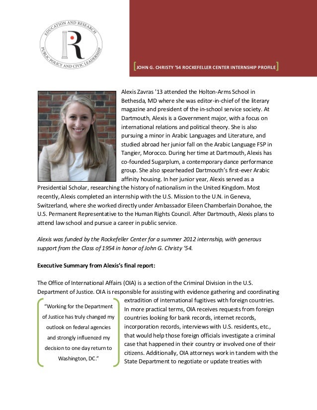internship profile