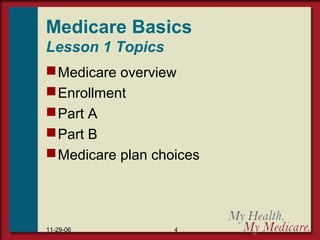 Medicare Overview.pdf Medicare Parts A thru D | PPT