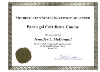 Paralegal Certificate
