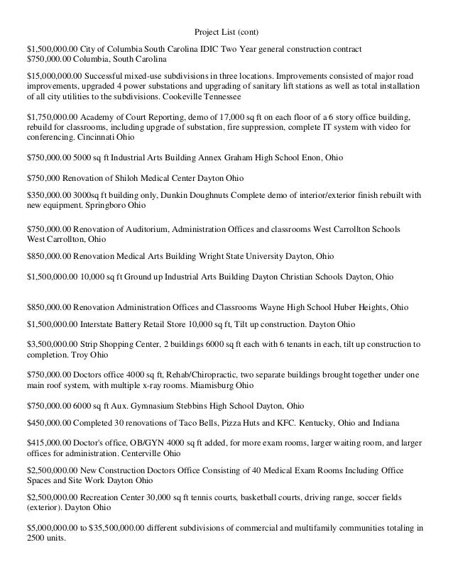 resume short version with project list 07252016