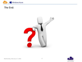 Wednesday, February 17, 2016
vs
8
The End:
 