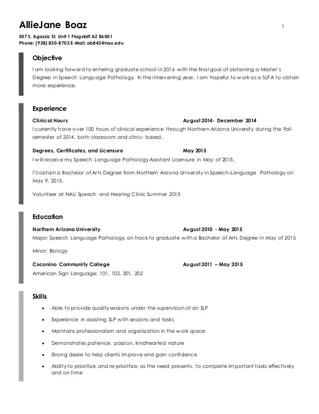 Slpa resume