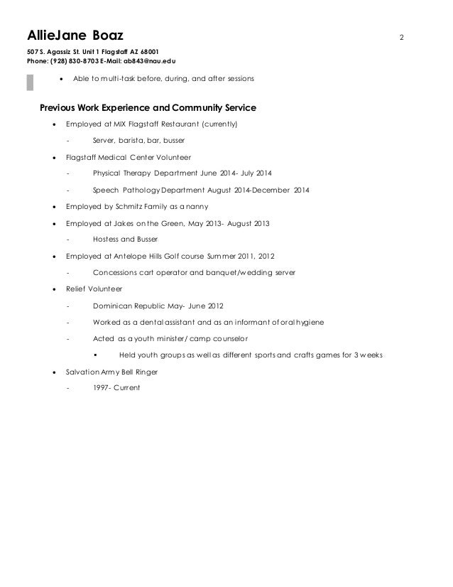slpa resumé