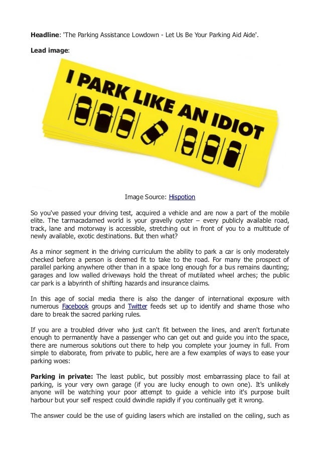Parking Aid Aide