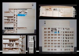 Final model of the building at 1:100
 