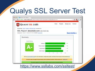 Qualys SSL Server Test
https://www.ssllabs.com/ssltest/
 