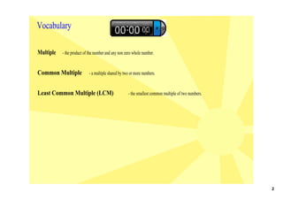 5.4 - Least Common Multiple