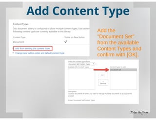 Sharepoint Lesson 54 Document Sets Ppt Sharepoint Lesson 54 Document Sets Ppt
