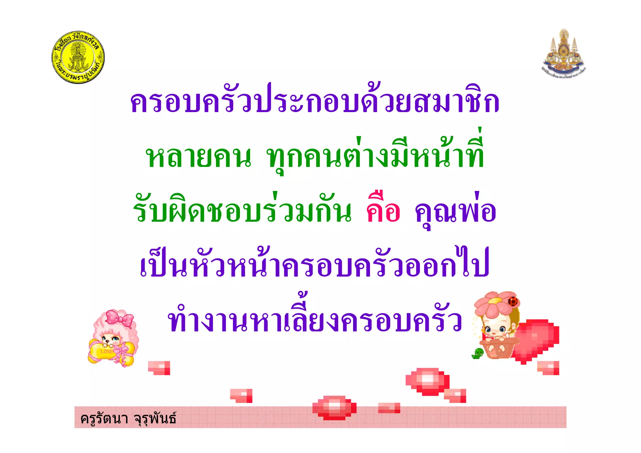 ครูรัตนา จุรุพันธ
ก 3 8ก
* #ก , * #
483 ก /&
6 * * ก=
#> *
 