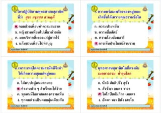 ก. ! &2 &# " +
4. * -.
ครูประภัสสร สิทธิศักดิ์
ก. ! &2 &# " +
. +. ! ก3(%& ก %
. '4 2 # # & +% &ก
. ก% 2 # " .4
ครูประภัสสร สิทธิศักดิ์
ก. '&+
5. % # & ' ( )
#ก+ 5, +%# ) % *+
ครูประภัสสร สิทธิศักดิ์
ก. '&+
. 0 . %
. 1 &6
. ก #'$ 0&2 6
ครูประภัสสร สิทธิศักดิ์
ก. +% . 3(% ก &
6. # #' *+ !5 "
*'%#ก+ ก' ( )
ครูประภัสสร สิทธิศักดิ์
ก. +% . 3(% ก &
. ก 0 ก + #'$
. " 7 " # $! +% &
. ก # 8 ก #+& ก
ครูประภัสสร สิทธิศักดิ์
ก. 9
7. *+ ก.
# ," ! 0 ก# ," ! 0 ก
ครูประภัสสร สิทธิศักดิ์
ก. 9
. 0 0ก : 9 ก #
. !! # !
. '# 2 # &0&
ครูประภัสสร สิทธิศักดิ์
 