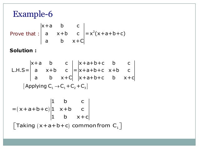 matrices and determinantes