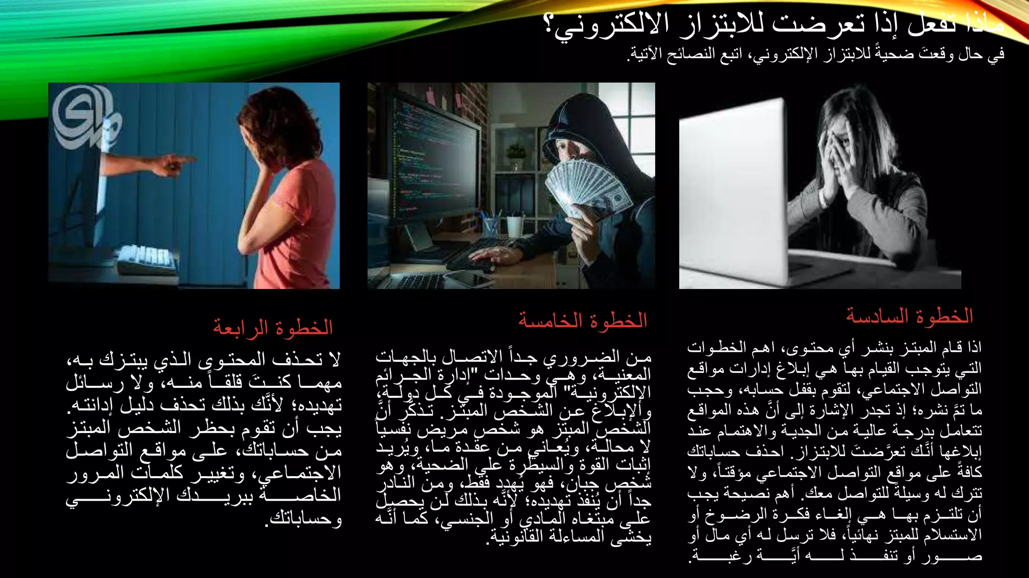 الابتزاز الالكتروني | PPTX