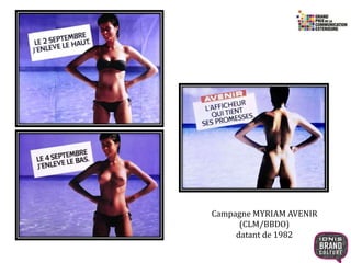 Campagne MYRIAM AVENIR 
(CLM/BBDO) 
datant de 1982 
 