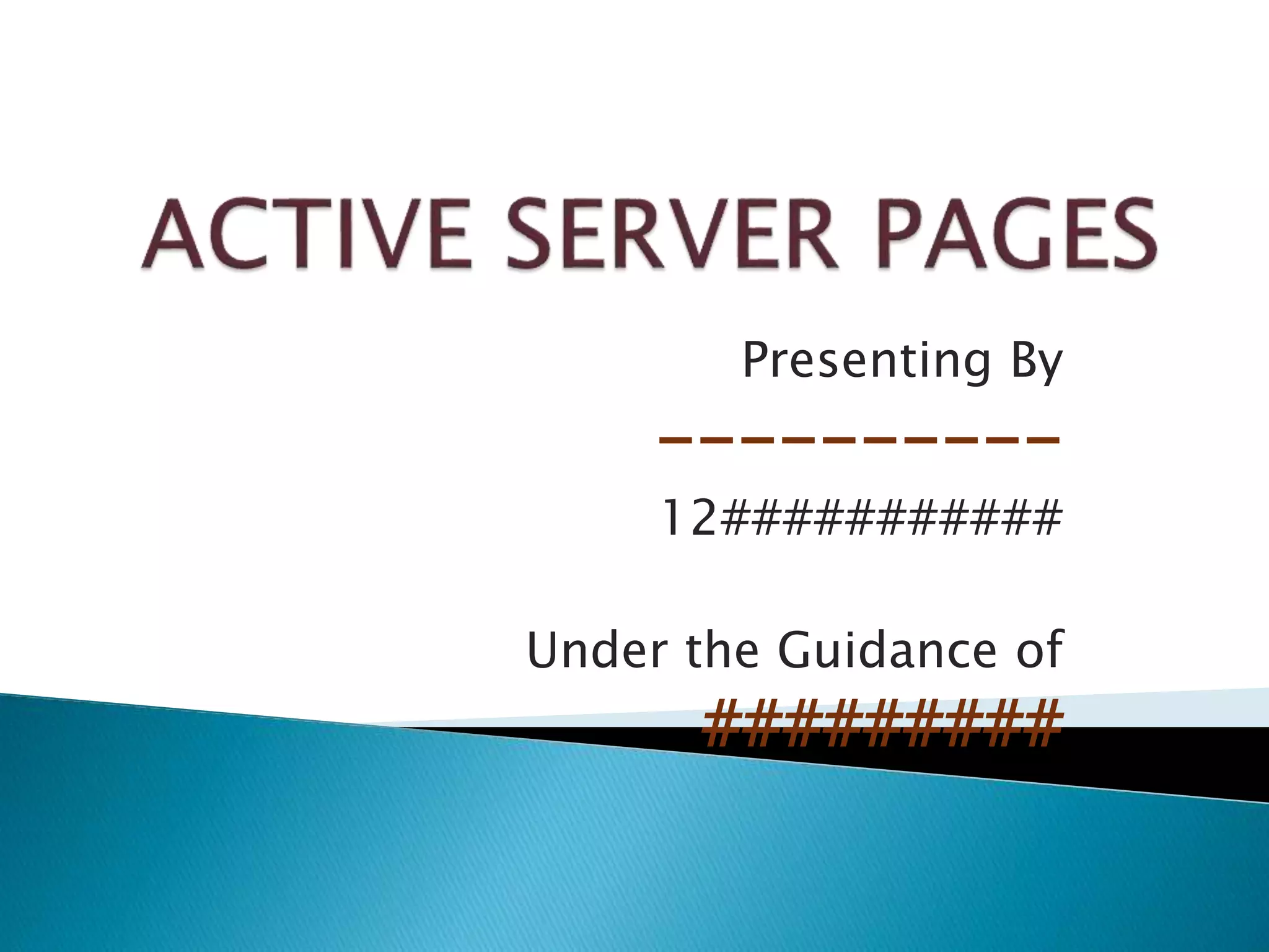 Presenting By
----------
12###########
Under the Guidance of
#########
 