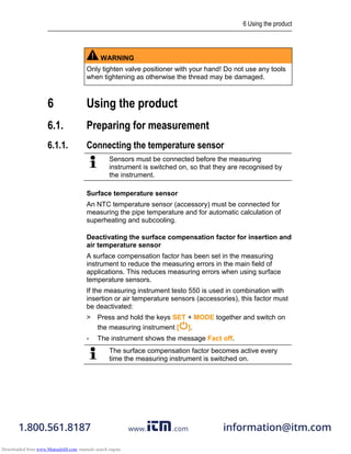 Hướng dẫn sử dụng testo 550 | PDF